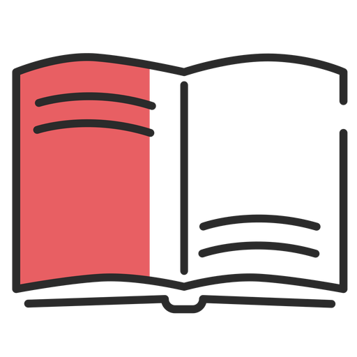 Book manual flat stroke PNG Design