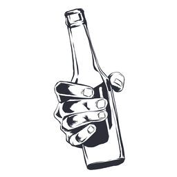 Ilustración de mano de botella Diseño PNG