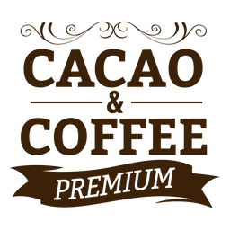 Cacao & coffee premium badge sticker PNG Design