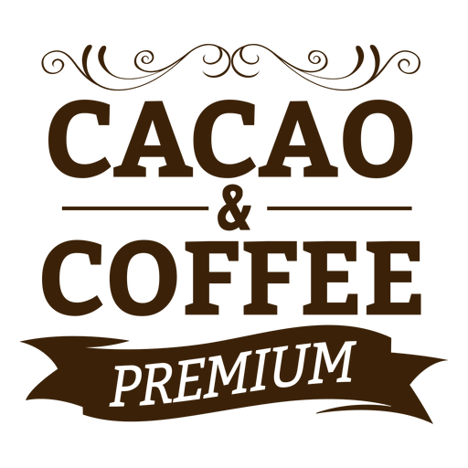 Cacao & coffee premium badge sticker PNG Design