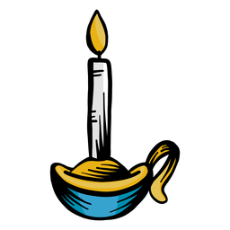 Kerze Flachstrich PNG-Design