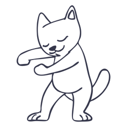 Dança do gato dançando Desenho PNG