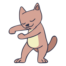 Katzentanz Tanzschlag flach PNG-Design