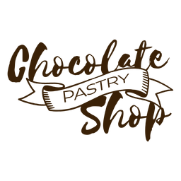 Chocolate pastry shop badge sticker PNG Design Transparent PNG