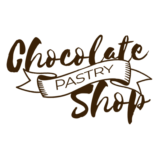 Chocolate pastry shop badge sticker PNG Design