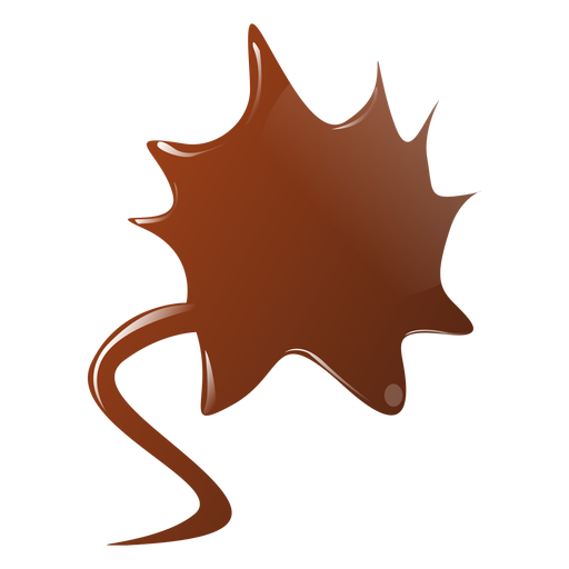 Adesivo plano de mancha de chocolate Desenho PNG