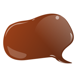 Etiqueta engomada plana de burbujas de chocolate Diseño PNG