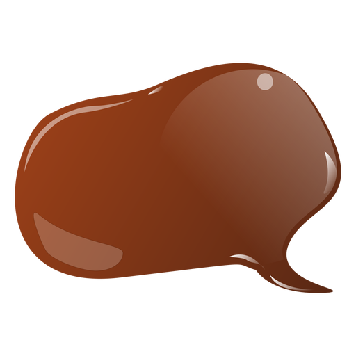Chocolate bubble flat sticker