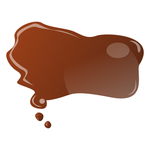 Etiqueta engomada plana gota de chocolate Diseño PNG