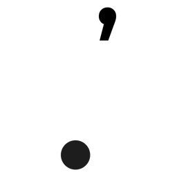 Comma dot spot stroke PNG Design