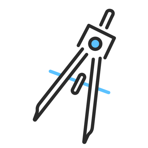 Kompass Flachhub PNG-Design