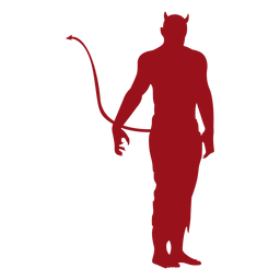 Teufel Horn Schwanz Silhouette PNG-Design