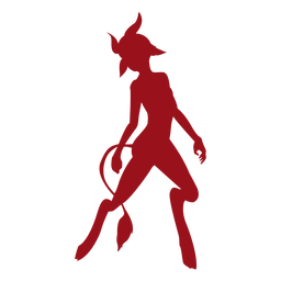 Devil Tail Horn Silhouette PNG & SVG Design For T-Shirts