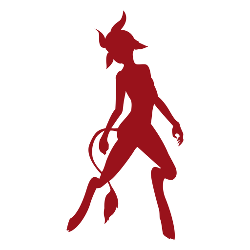 Devil tail horn silhouette PNG Design