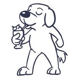 Golpe de cóctel de perro Diseño PNG