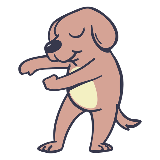 Dog dance dancing stroke flat Transparent PNG & SVG vector file