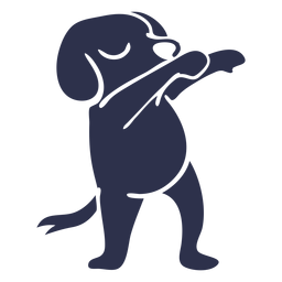 Perro bailando danza silueta detallada Diseño PNG