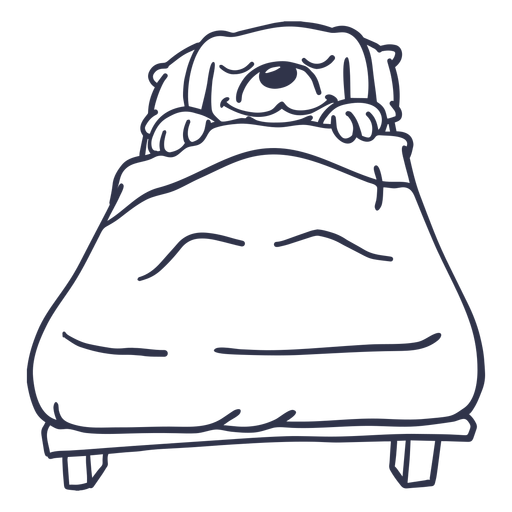 Curso de cama de cachorro dormindo Desenho PNG