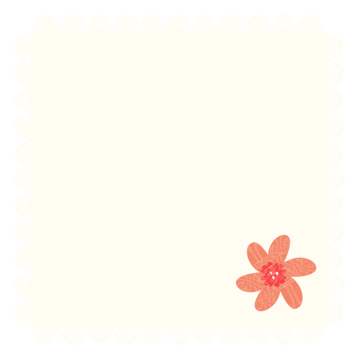 Doily flower illustration PNG Design