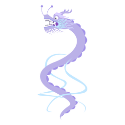 Drache flacher Aufkleber PNG-Design