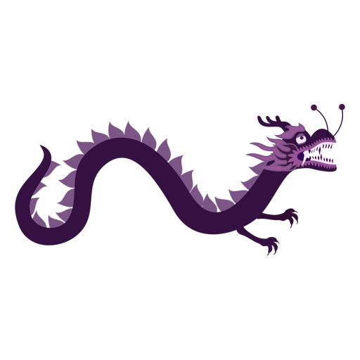 Dragon sticker flat PNG Design