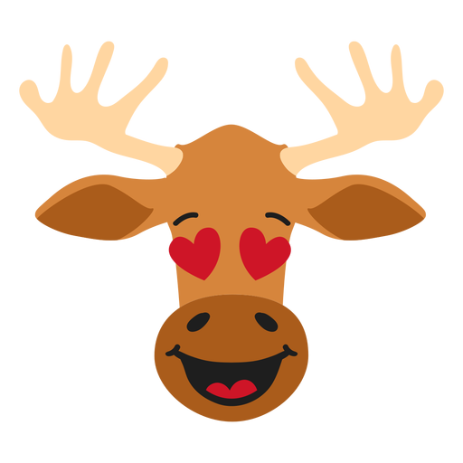 Elk moose muzzle enamoured flat sticker