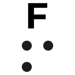 F f Buchstabe Punkt Punkt Strich PNG-Design
