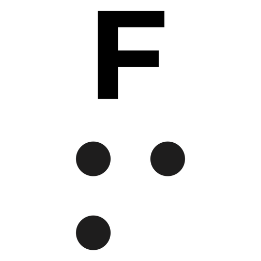 F f letter dot spot stroke PNG Design