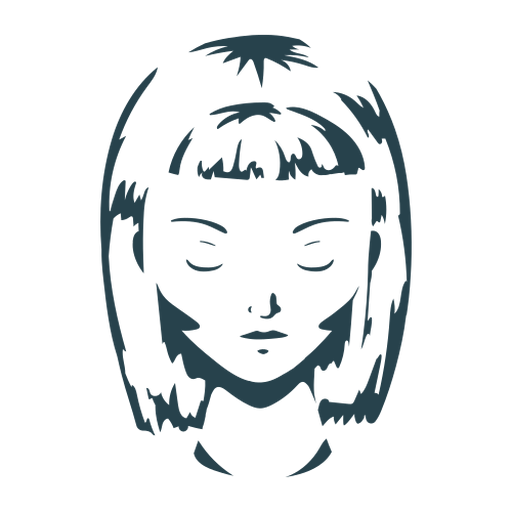 Gesicht Frau Haar Bob geschnittene Silhouette detailliert PNG-Design