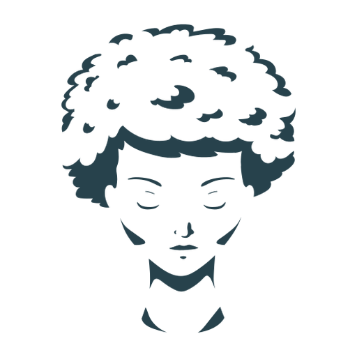 Gesicht Frau Haar detaillierte Silhouette PNG-Design