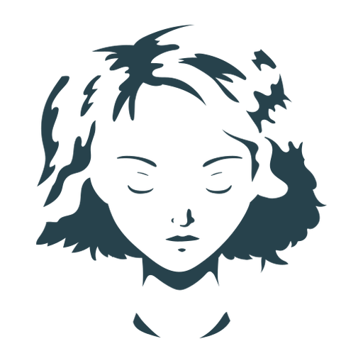 Face woman hair silhouette detailed PNG Design