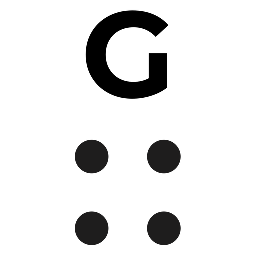 G g letter dot spot stroke PNG Design