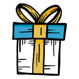 Golpe plano de regalo Diseño PNG