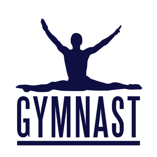 Distintivo de etiqueta de homem ginasta