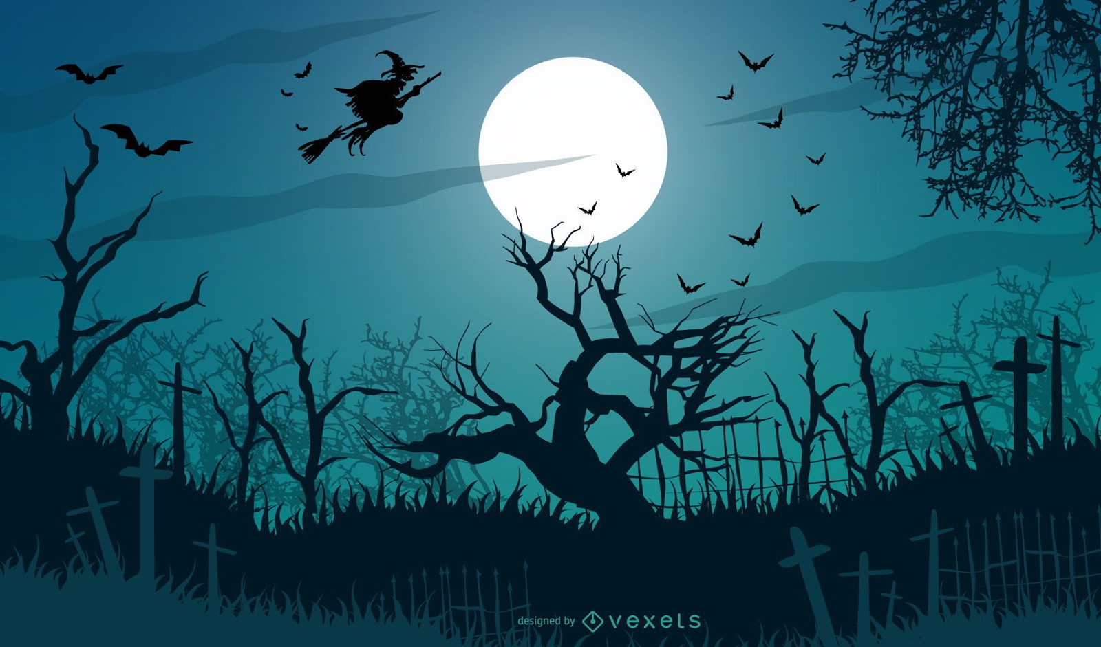 Diseño de paisaje feliz halloween