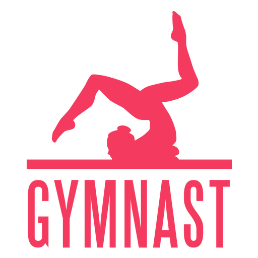 Gymnast woman sticker badge PNG Design