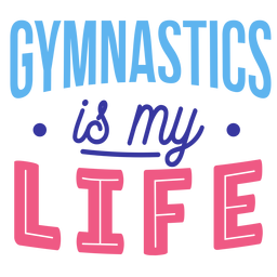 Adesivo de crachá de ginástica é minha vida Desenho PNG