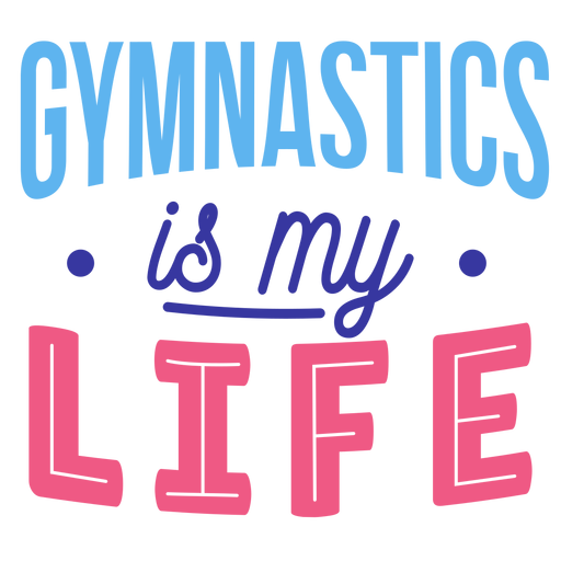 La gimnasia es mi etiqueta de la insignia de la vida Diseño PNG
