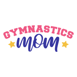Gymnastics mom badge sticker PNG Design
