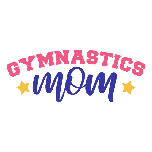 Gymnastics mom badge sticker PNG Design