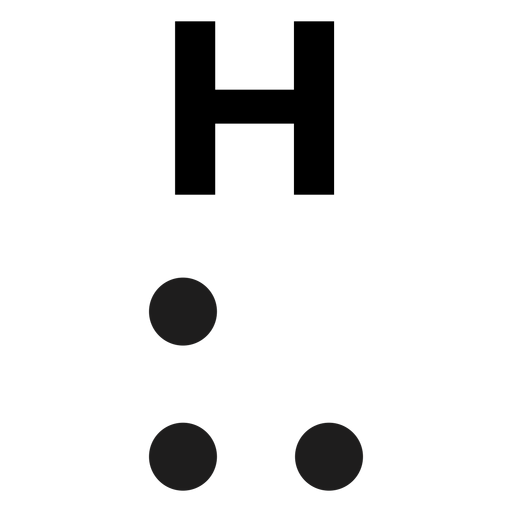 H h letter dot spot stroke PNG Design