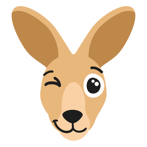 Focinho de canguru feliz adesivo liso - Baixar PNG/SVG Transparente
