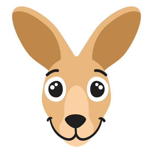 Kangaroo muzzle joyful flat sticker