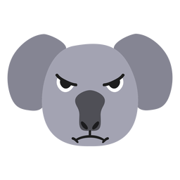 Adesivo de coala com focinho de raiva Desenho PNG