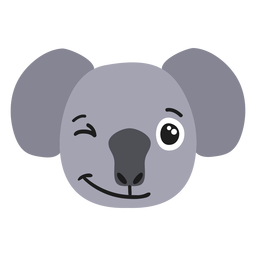 Bozal Koala alegre pegatina plana Diseño PNG