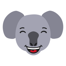 Etiqueta engomada plana feliz del hocico del koala Diseño PNG