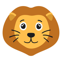 Pegatina plana alegre hocico de león Diseño PNG