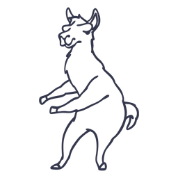 Llama dance dancing stroke PNG Design