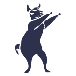 Llama bailando danza silueta detallada Diseño PNG