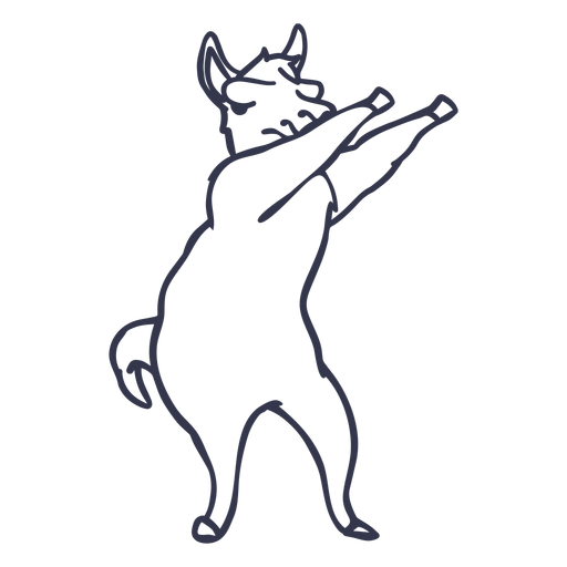 Llama dancing dance stroke PNG Design